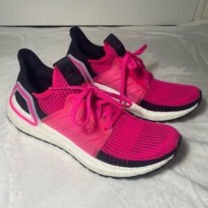 Adidas Women's Black and Pink Sneakers